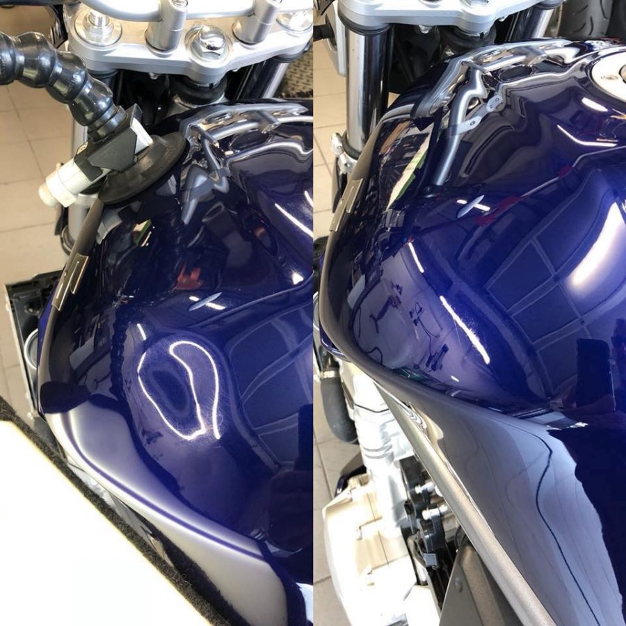 Réservoir Moto bleue